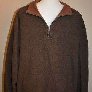 Tommy Bahama Reversible 1/4 zip in Rust/Chocolate